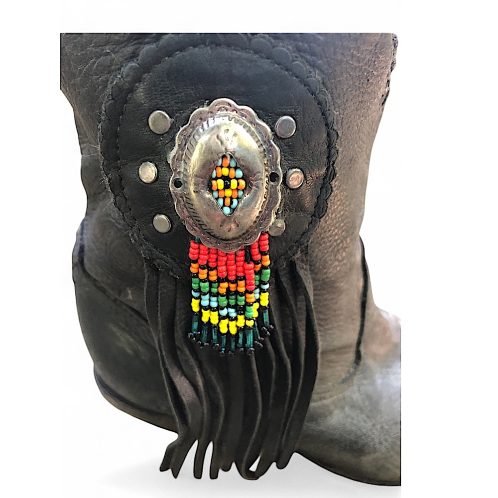 Vintage Zodiac Black Leather Boots - Picture 11 of 11